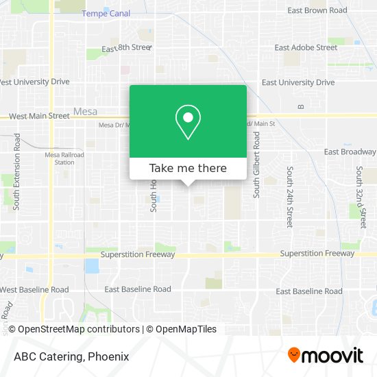 ABC Catering map