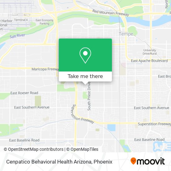 Cenpatico Behavioral Health Arizona map