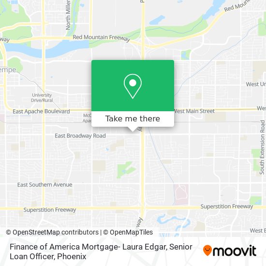 Mapa de Finance of America Mortgage- Laura Edgar, Senior Loan Officer