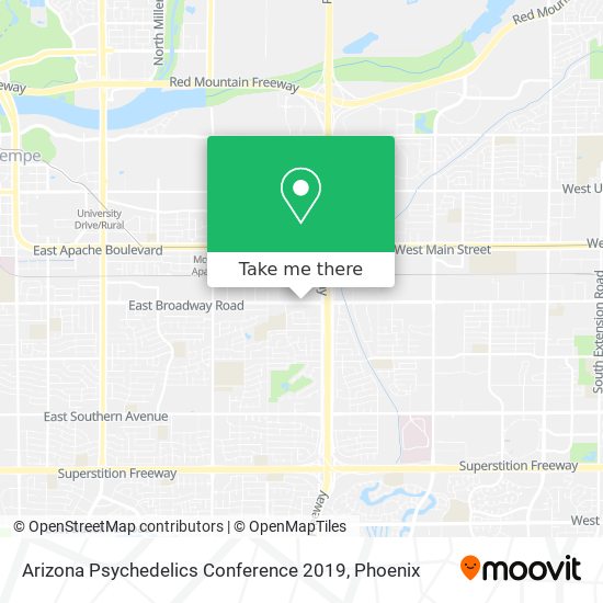 Arizona Psychedelics Conference 2019 map