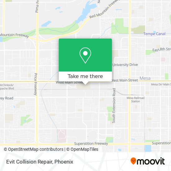 Evit Collision Repair map