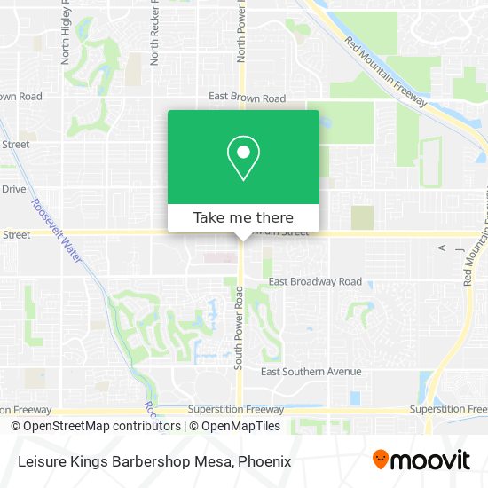 Mapa de Leisure Kings Barbershop Mesa