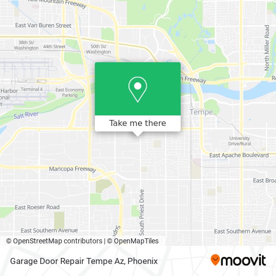 Garage Door Repair Tempe Az map