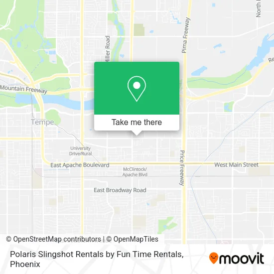 Polaris Slingshot Rentals by Fun Time Rentals map