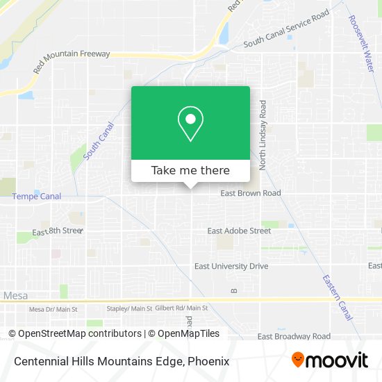 Mapa de Centennial Hills Mountains Edge