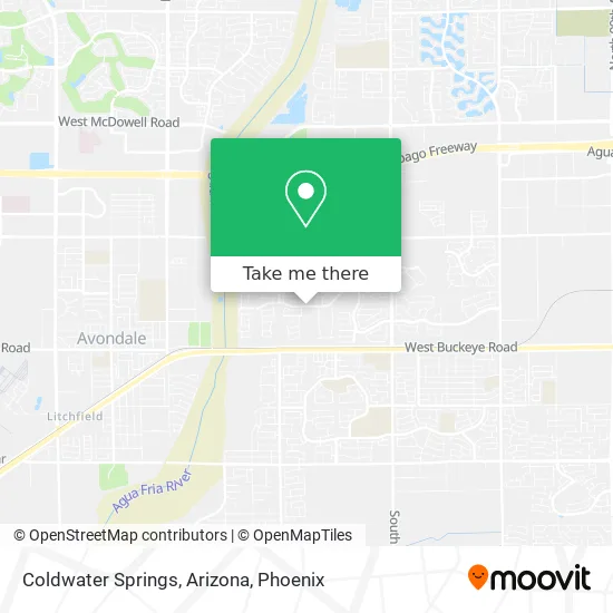 Coldwater Springs, Arizona map
