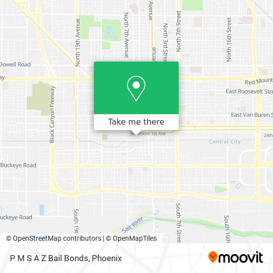 P M S A Z Bail Bonds map