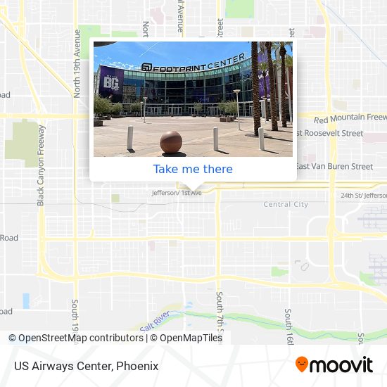 Mapa de US Airways Center