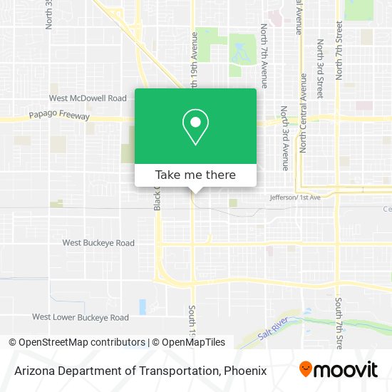 Arizona Department of Transportation map