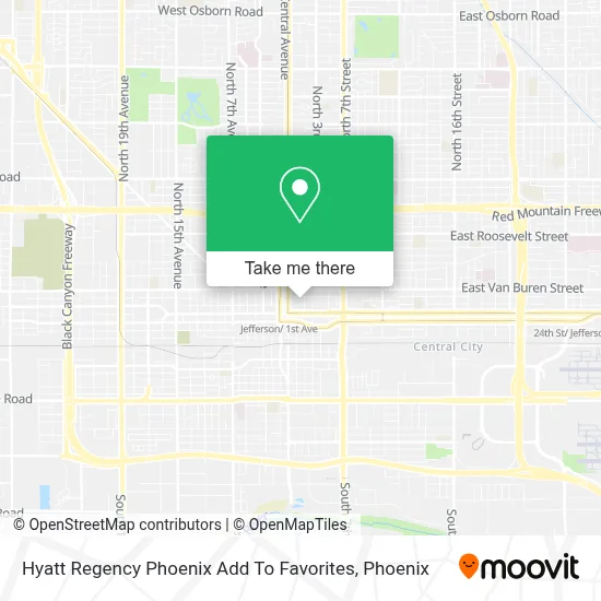Hyatt Regency Phoenix Add To Favorites map