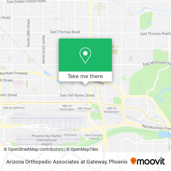 Arizona Orthopedic Associates at Gateway map