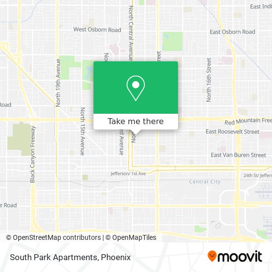 Mapa de South Park Apartments