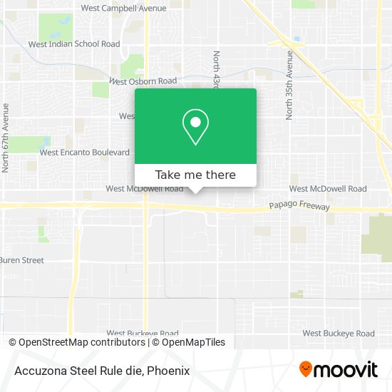 Mapa de Accuzona Steel Rule die