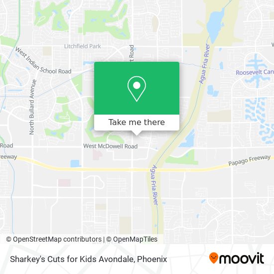 Sharkey's Cuts for Kids Avondale map