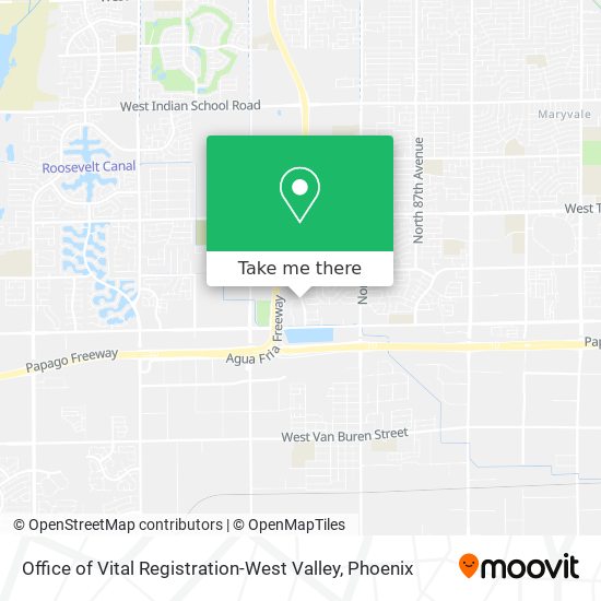 Office of Vital Registration-West Valley map