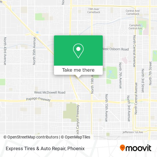 Mapa de Express Tires & Auto Repair