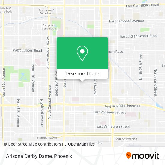 Mapa de Arizona Derby Dame