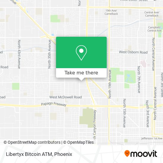 Mapa de Libertyx Bitcoin ATM