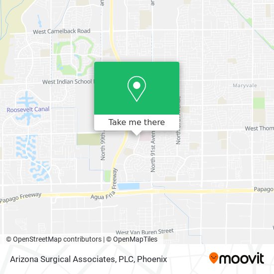 Mapa de Arizona Surgical Associates, PLC