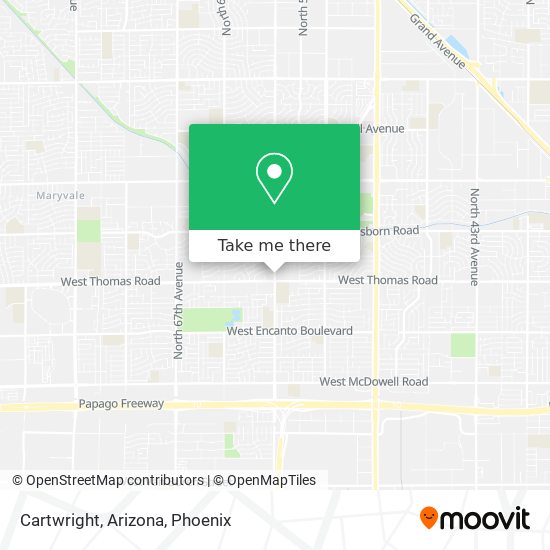 Cartwright, Arizona map