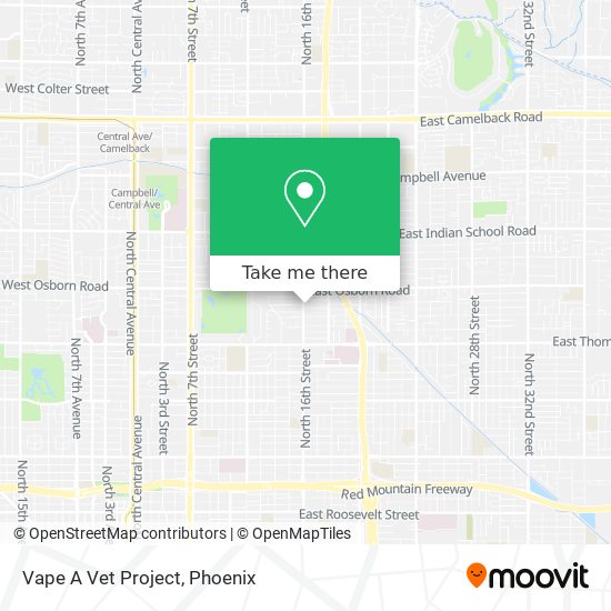 Mapa de Vape A Vet Project