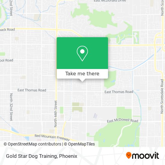 Gold Star Dog Training map