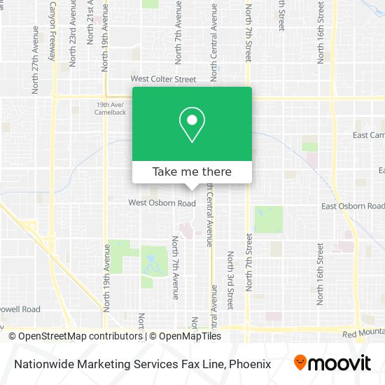 Mapa de Nationwide Marketing Services Fax Line