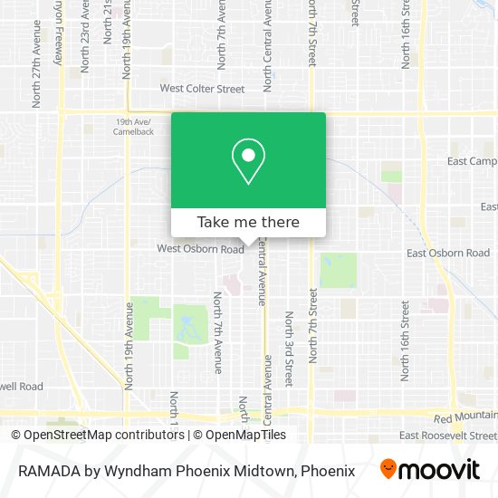 RAMADA by Wyndham Phoenix Midtown map