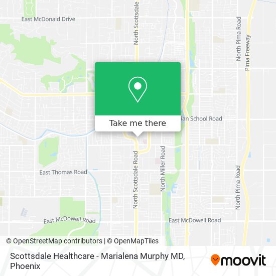 Mapa de Scottsdale Healthcare - Marialena Murphy MD