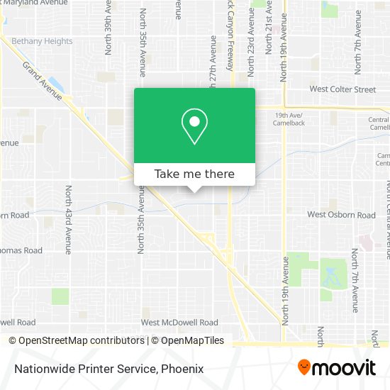 Nationwide Printer Service map