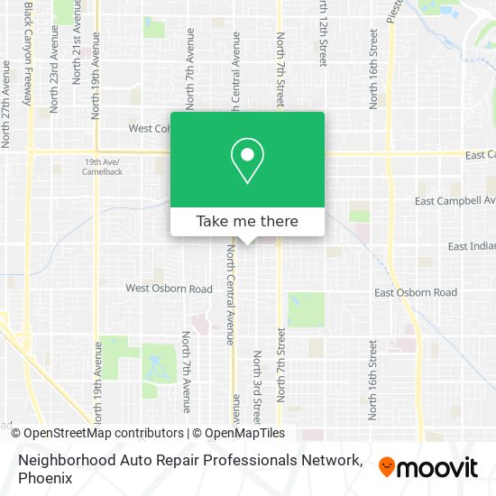 Mapa de Neighborhood Auto Repair Professionals Network