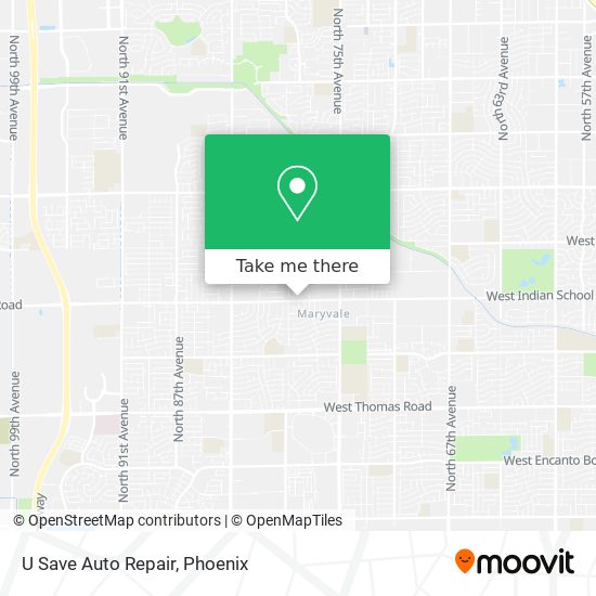 U Save Auto Repair map