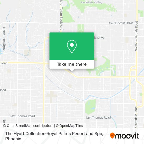 The Hyatt Collection-Royal Palms Resort and Spa map