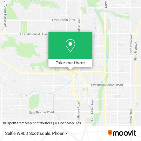 Selfie WRLD Scottsdale map