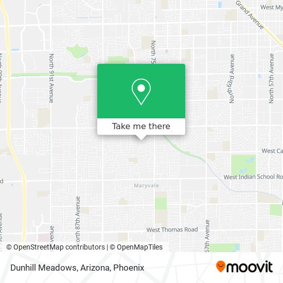 Dunhill Meadows, Arizona map