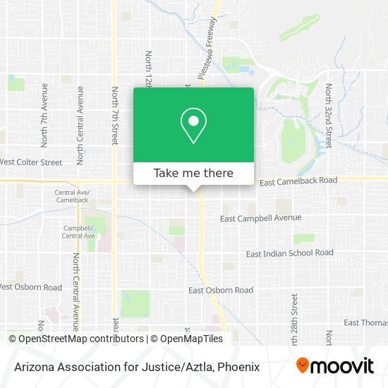 Mapa de Arizona Association for Justice / Aztla