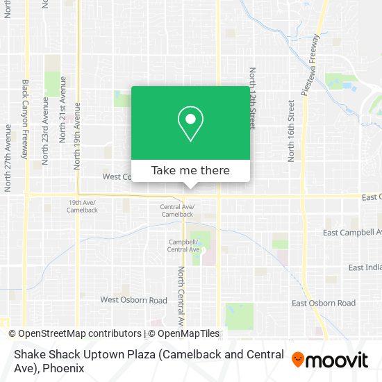 Mapa de Shake Shack Uptown Plaza (Camelback and Central Ave)