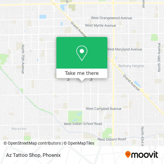 Az Tattoo Shop map