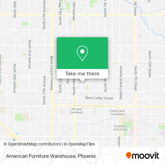 American Furniture Warehouse map