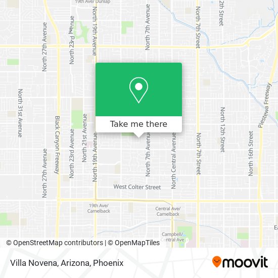 Villa Novena, Arizona map