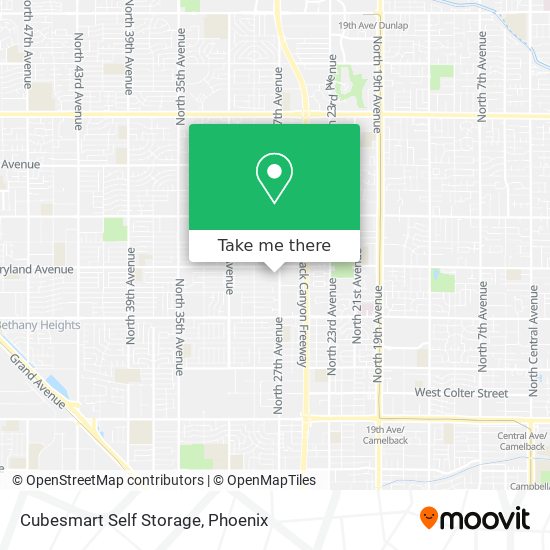 Cubesmart Self Storage map