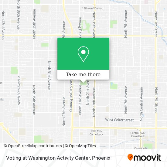 Voting at Washington Activity Center map