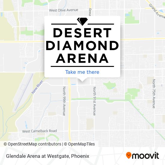 Glendale Arena at Westgate map