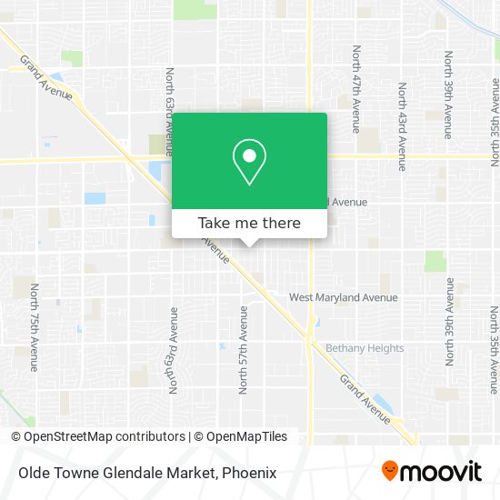 Olde Towne Glendale Market map