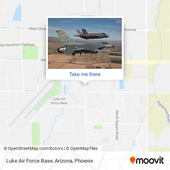 Mapa de Luke Air Force Base, Arizona