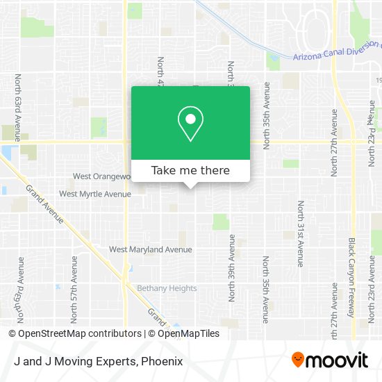 J and J Moving Experts map