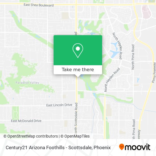 Mapa de Century21 Arizona Foothills - Scottsdale