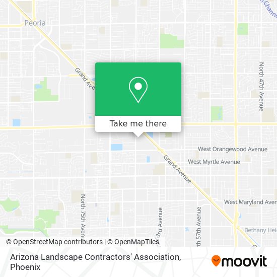 Mapa de Arizona Landscape Contractors' Association