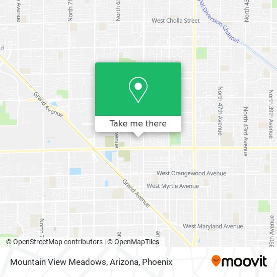 Mountain View Meadows, Arizona map