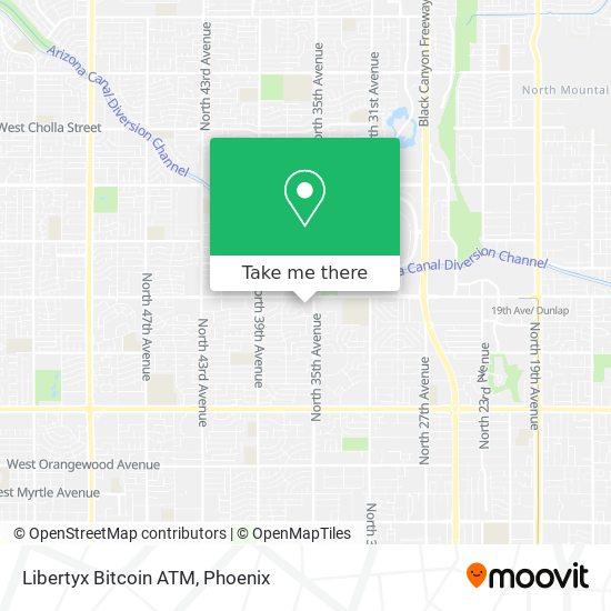 Mapa de Libertyx Bitcoin ATM